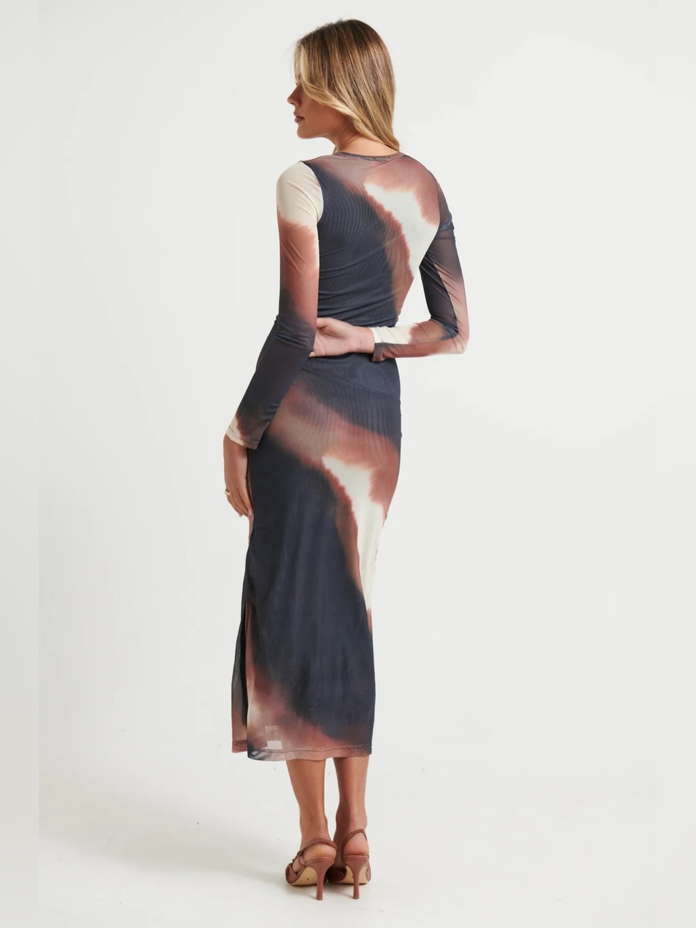 NWT Bronze Snake Amaya Midi Dress Mars, L - Picture 2 of 5
